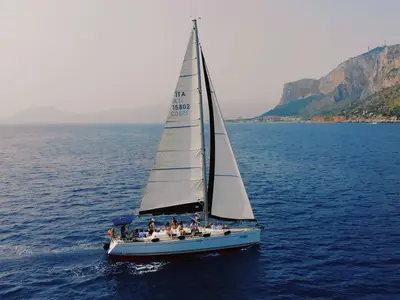 Cabin 1, a Dufour Dufour 40 sailboat at Capo d'Orlando, Italy