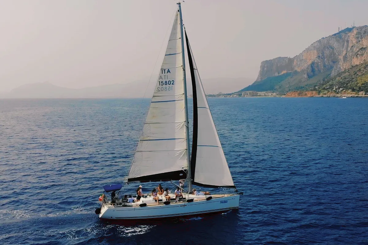 Cabin 1, a Dufour Dufour 40 sailboat at Capo d'Orlando, Italy