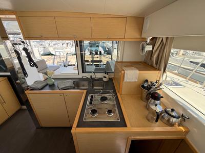 Galley of Cava, a Lagoon 39 catamaran at Lavreotiki Municipal Unit, Greece