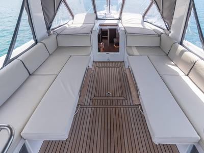 Salon of Spring Song, a Beneteau Oceanis 54 sailboat at Grad Kaštela, Croatia