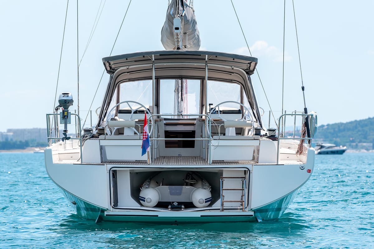 Spring Song, a Beneteau Oceanis 54 sailboat at Grad Kaštela, Croatia