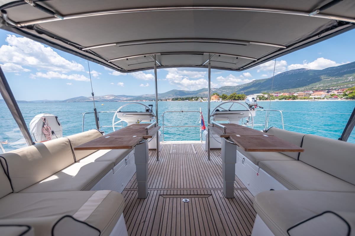 Spring Song, a Beneteau Oceanis 54 sailboat at Grad Kaštela, Croatia