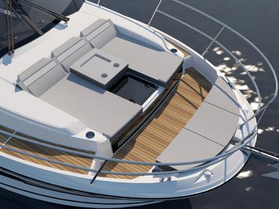 Lino, a Jeanneau Merry Fisher 1095 Fly Serie2 motorboat at Grad Biograd na Moru, Croatia