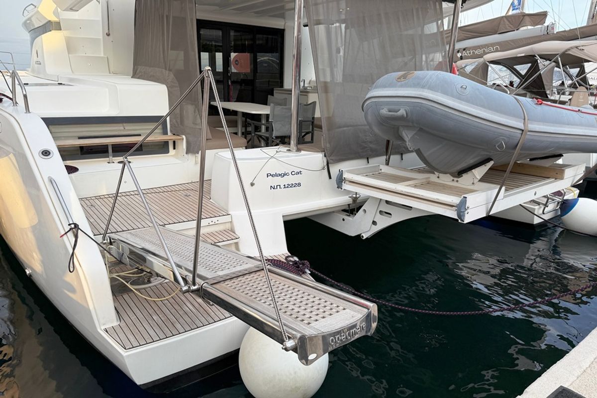 Salon of Pelagic Cat, a Lagoon 50 catamaran at Municipal Unit of Ellomenos, Greece