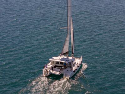 Amelia, a Lagoon 420 catamaran at Volos Municipality, Greece