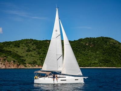 Soca Sleigh, a Jeanneau Sun Odyssey 380 sailboat at Road Town, British Virgin Islands