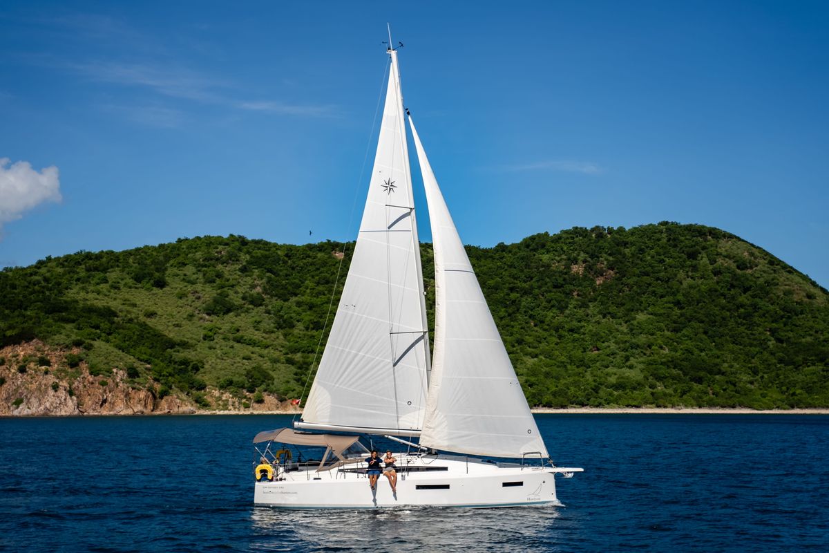 Soca Sleigh, a Jeanneau Sun Odyssey 380 sailboat at Road Town, British Virgin Islands