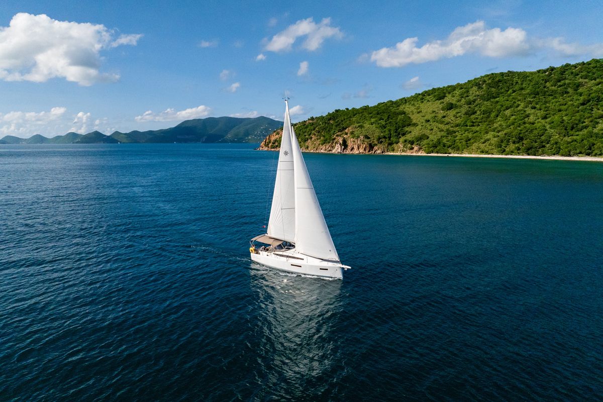 Soca Sleigh, a Jeanneau Sun Odyssey 380 sailboat at Road Town, British Virgin Islands
