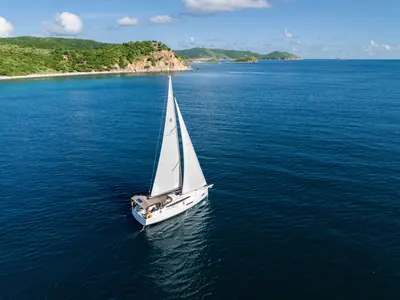 Soca Sleigh, a Jeanneau Sun Odyssey 380 sailboat at Road Town, British Virgin Islands