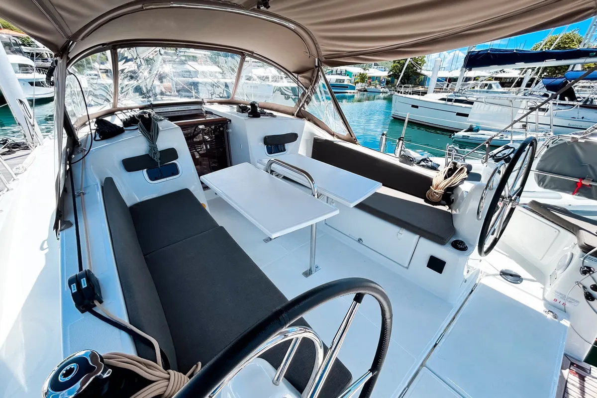 Soca Sleigh, a Jeanneau Sun Odyssey 380 sailboat at Road Town, British Virgin Islands