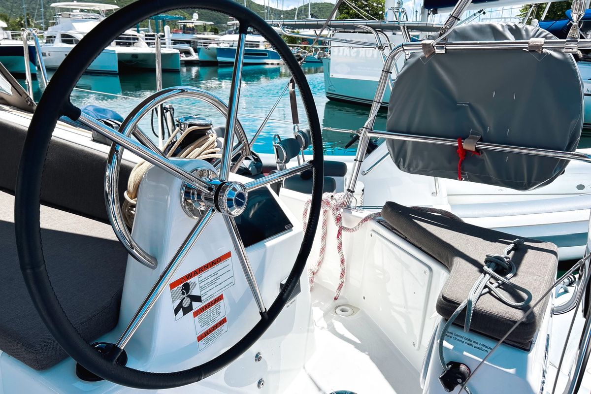 Soca Sleigh, a Jeanneau Sun Odyssey 380 sailboat at Road Town, British Virgin Islands