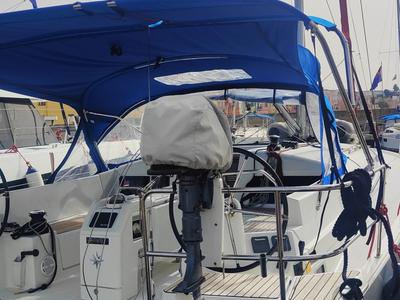 Iddu, a Jeanneau Sun Odyssey 440 sailboat at Procida, Italy