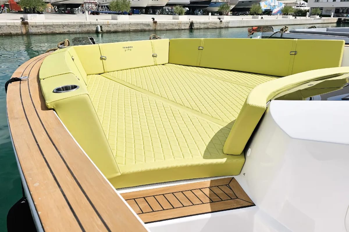 Deck of Leo, a Tesoro Yachts Tesoro T40 motorboat at Seget Donji, Croatia