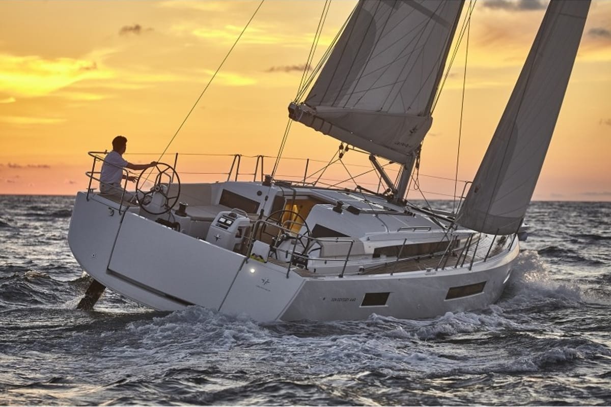 Exterior view of Jenny, a Jeanneau Sun Odyssey 440 sailboat at Split, Croatia