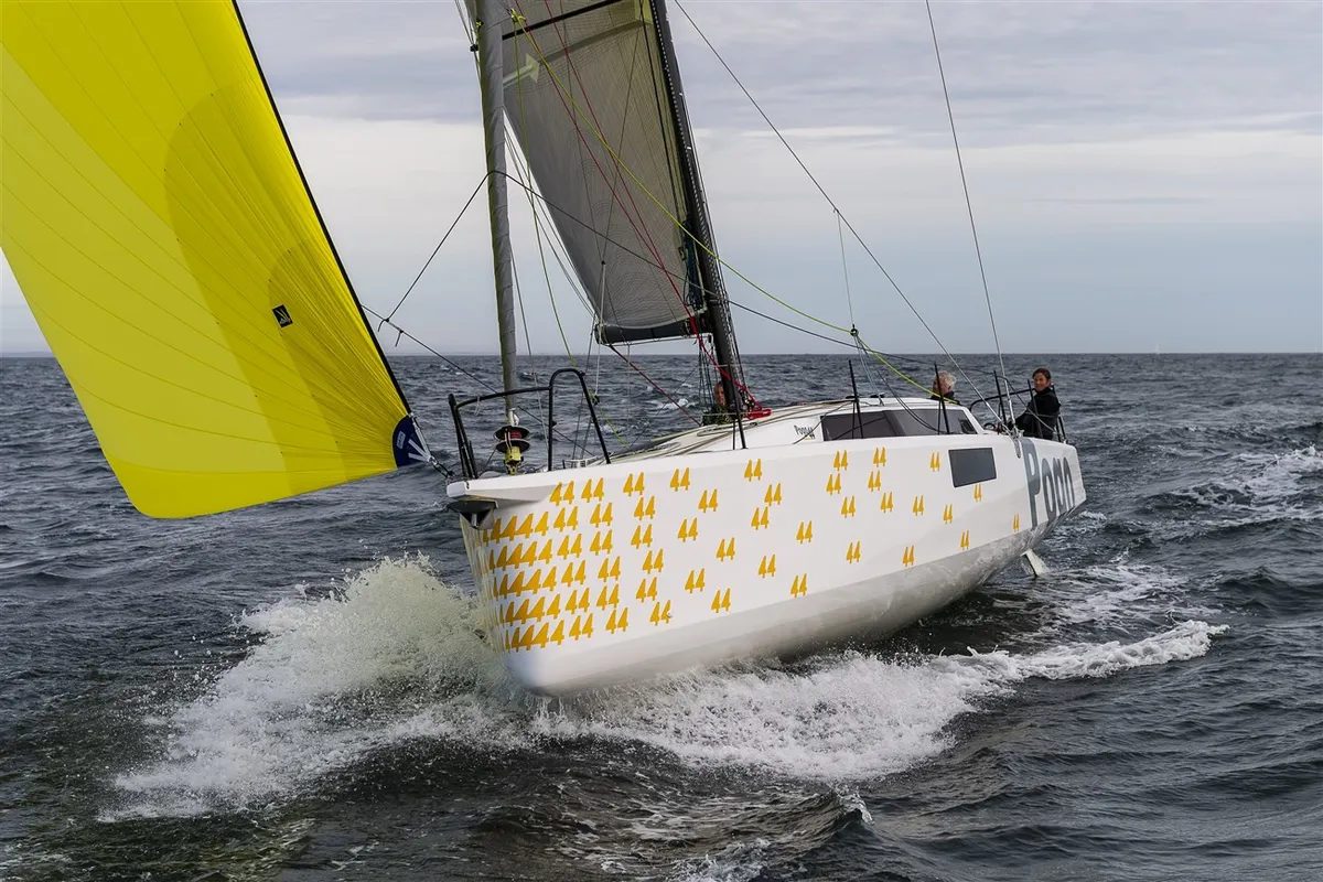 Exterior view of Hecladapi, a Pogo Structures Pogo 44 sailboat at Bandol, France
