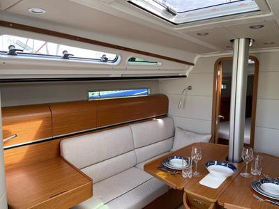 Salon of Blue Eye, a Dehler 38 SQ sailboat at Jezera, Croatia