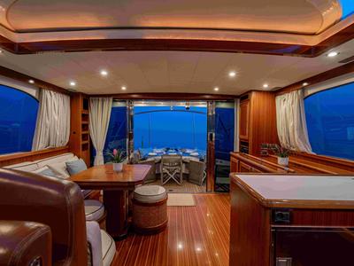 Salon of Magistra, a Gulet Apreamare 60 yacht at Castellammare di Stabia, Italy