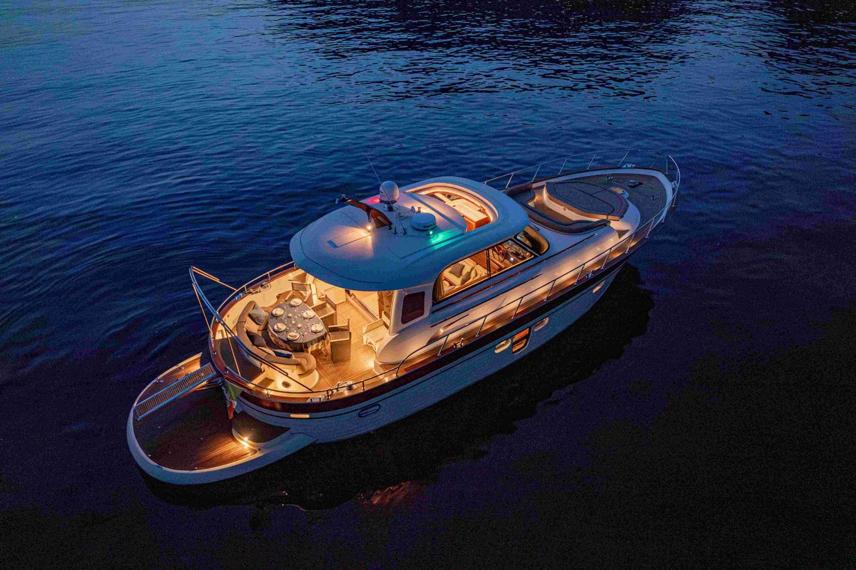 Exterior view of Magistra, a Gulet Apreamare 60 yacht at Castellammare di Stabia, Italy