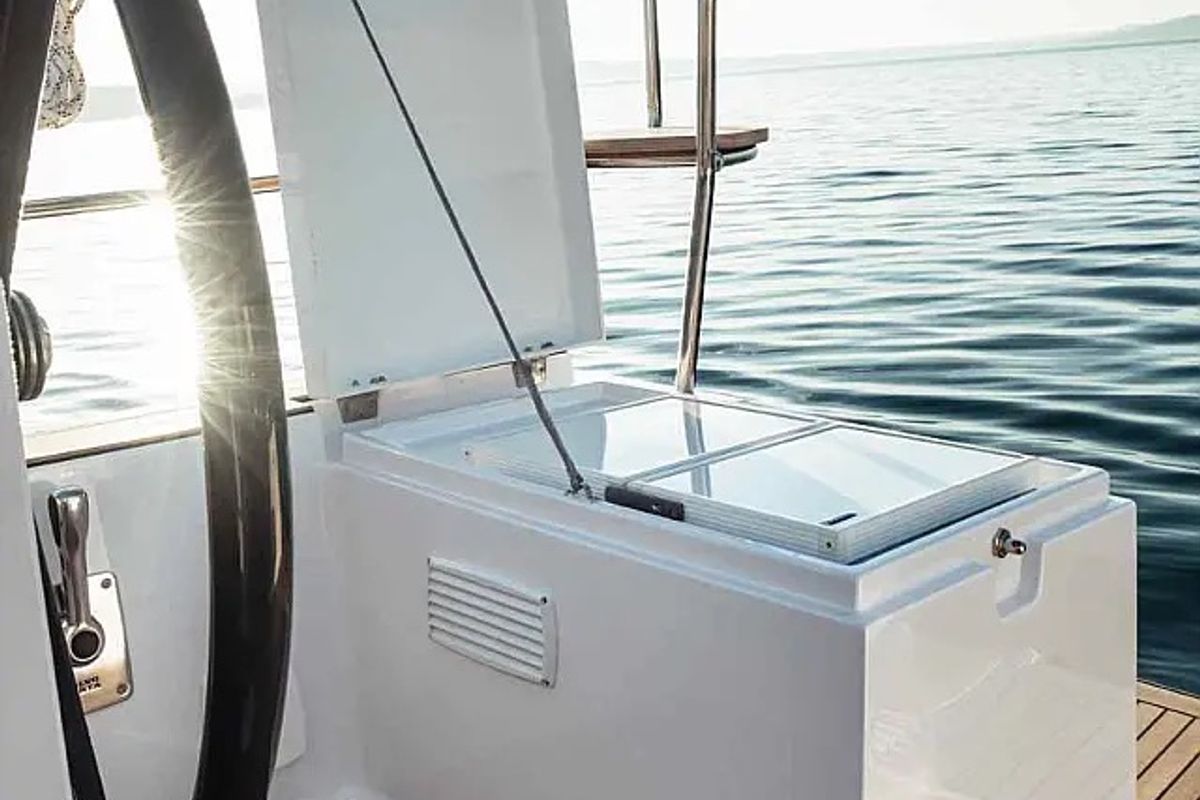 Deck of Pixi, a Elan Impression 40.1 sailboat at Grad Trogir, Croatia