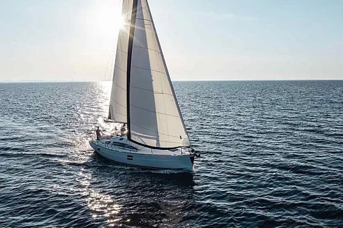 Exterior view of Pixi, a Elan Impression 40.1 sailboat at Grad Trogir, Croatia