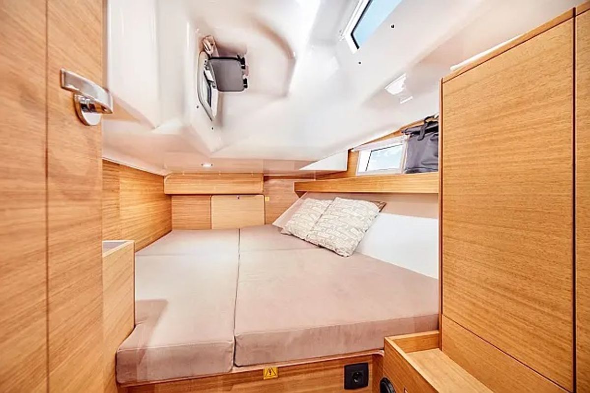 Cabin on Pixi, a Elan Impression 40.1 sailboat at Grad Trogir, Croatia