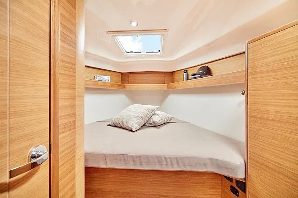 Cabin on Pixi, a Elan Impression 40.1 sailboat at Grad Trogir, Croatia