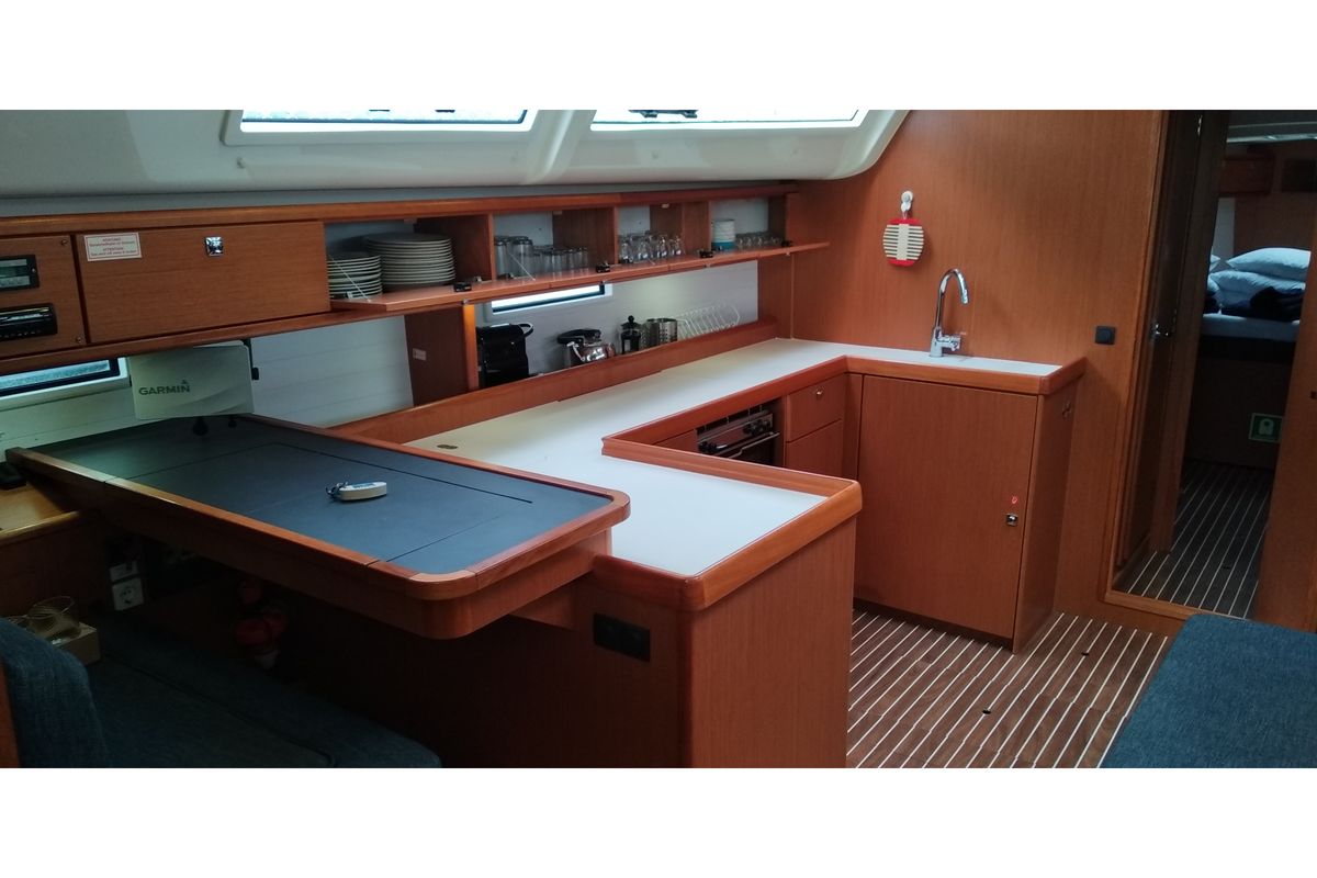 Galley of Ramnous, a Bavaria Cruiser 51 sailboat at Gouvia, Greece
