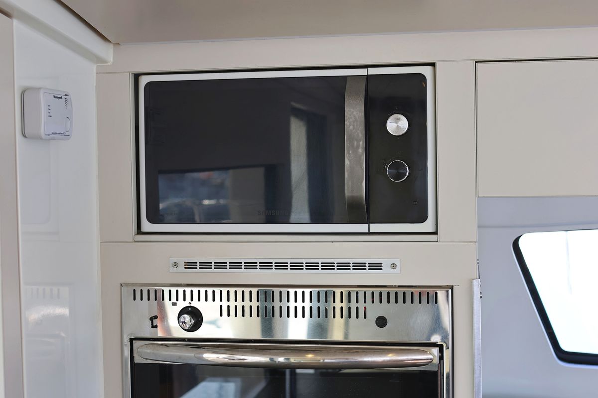 Galley of Karina V, a Bali 4.5 catamaran at Grad Trogir, Croatia