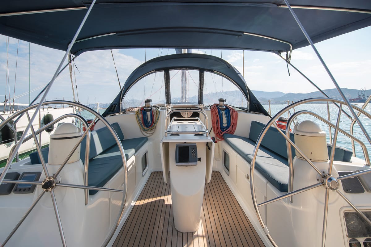 Evangelos, a Jeanneau Sun Odyssey 43  sailboat at Volos Municipality, Greece