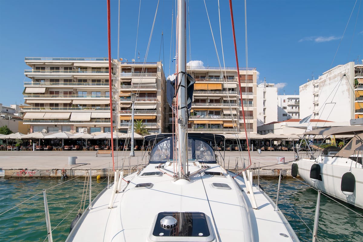Evangelos, a Jeanneau Sun Odyssey 43  sailboat at Volos Municipality, Greece