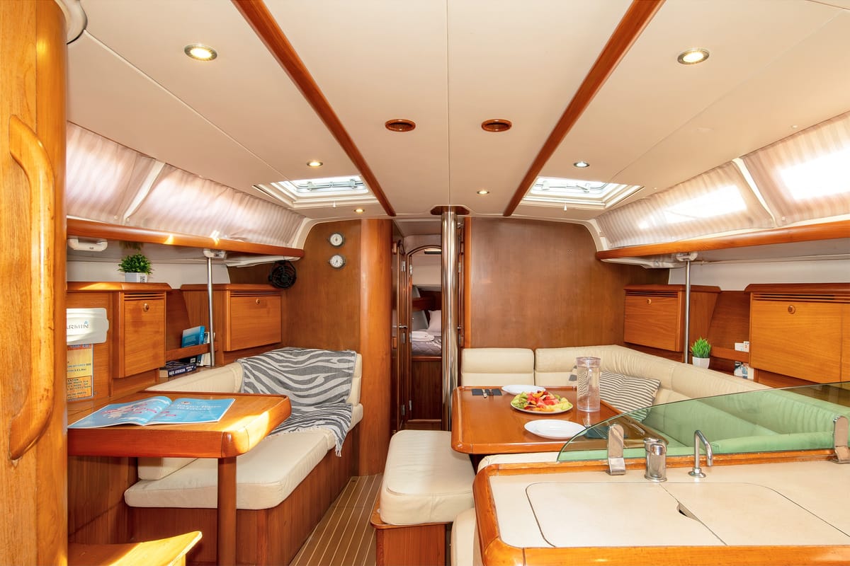 Evangelos, a Jeanneau Sun Odyssey 43  sailboat at Volos Municipality, Greece