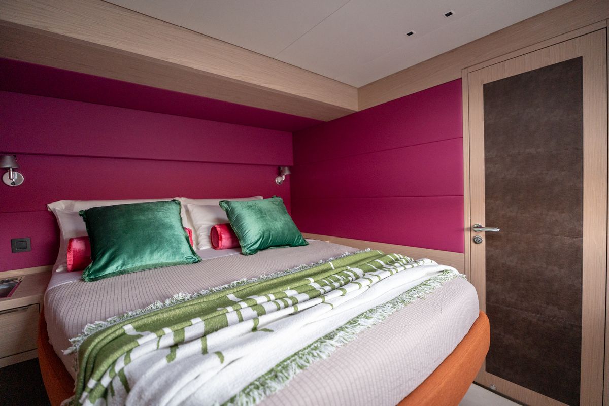Cabin on Sailuxe - Gloria, a Lagoon Sixty 5 catamaran at Capo d'Orlando, Italy