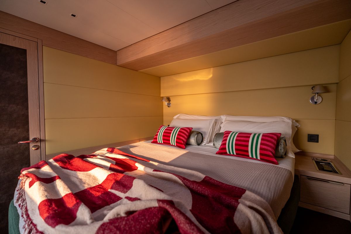 Cabin on Sailuxe - Gloria, a Lagoon Sixty 5 catamaran at Capo d'Orlando, Italy