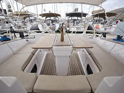 Deck of Midnight, a Elan Impression 45 sailboat at Grad Trogir, Croatia