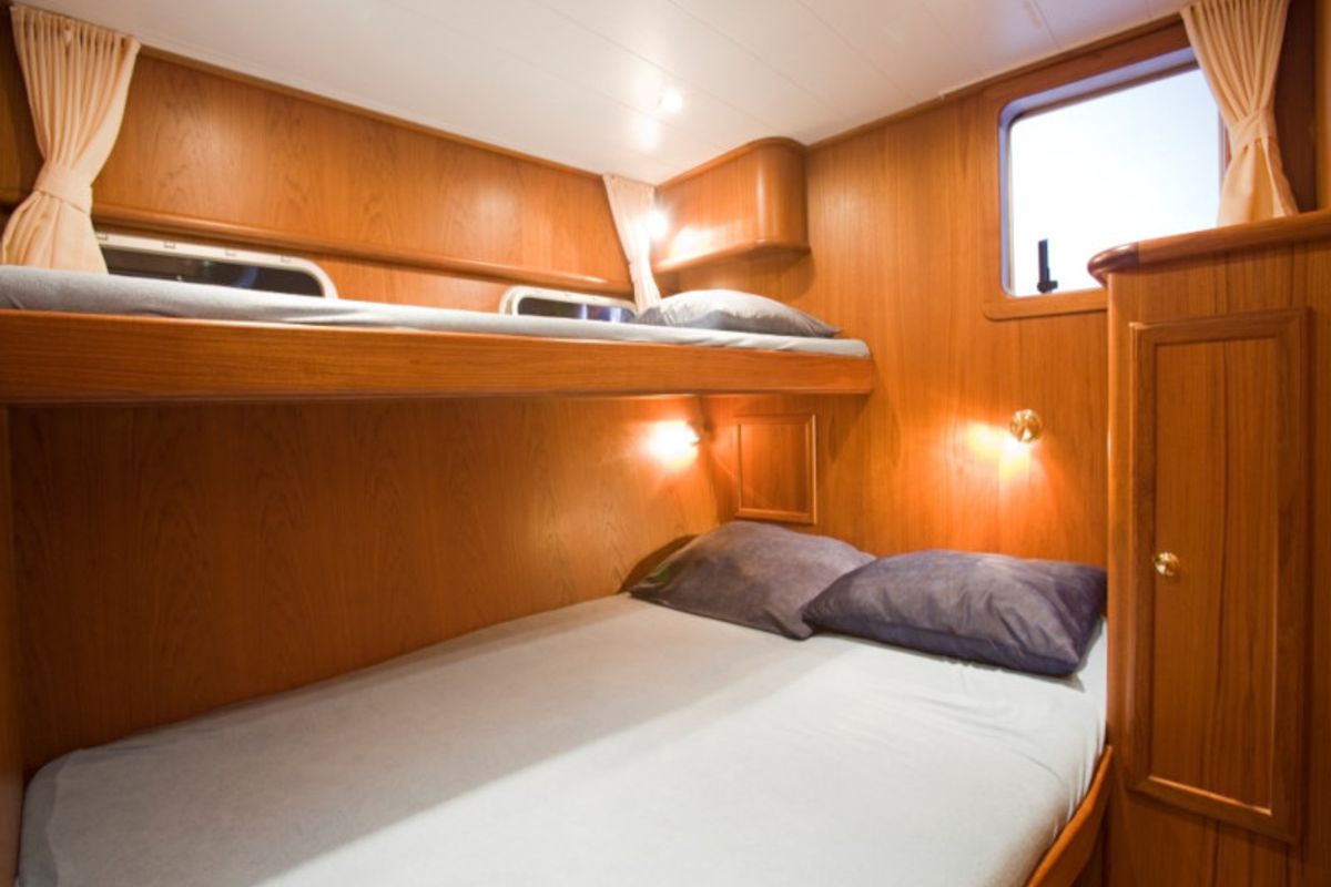 Cabin on Drait 73, a De Drait Impression 1280 motorboat at Drachten, Netherlands