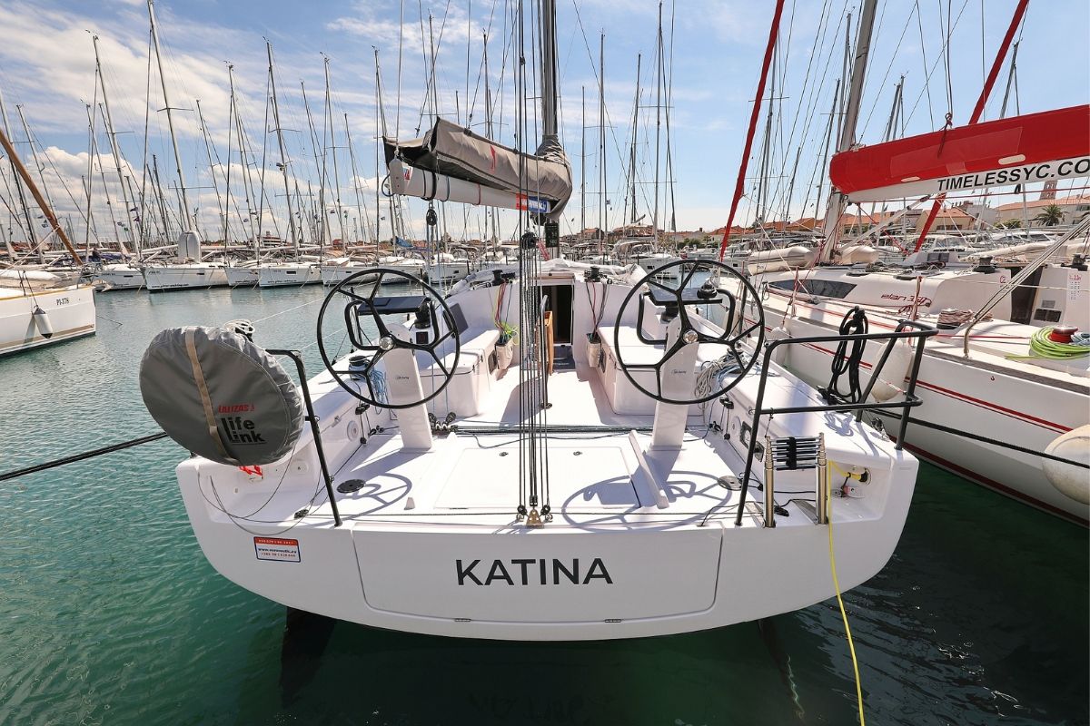 Katina, a Beneteau First 36 sailboat at Grad Biograd na Moru, Croatia