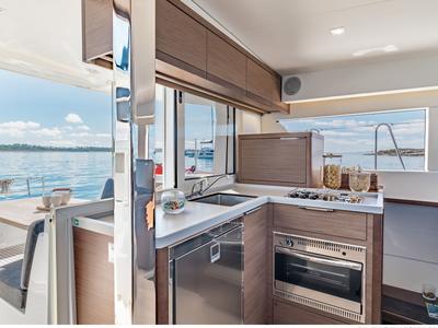 Galley of Bubi, a Lagoon 40 catamaran at La Spezia, Italy