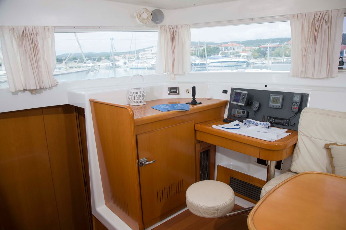 Dynamis, a Lagoon 420 catamaran at Sithonia Municipal Unit, Greece