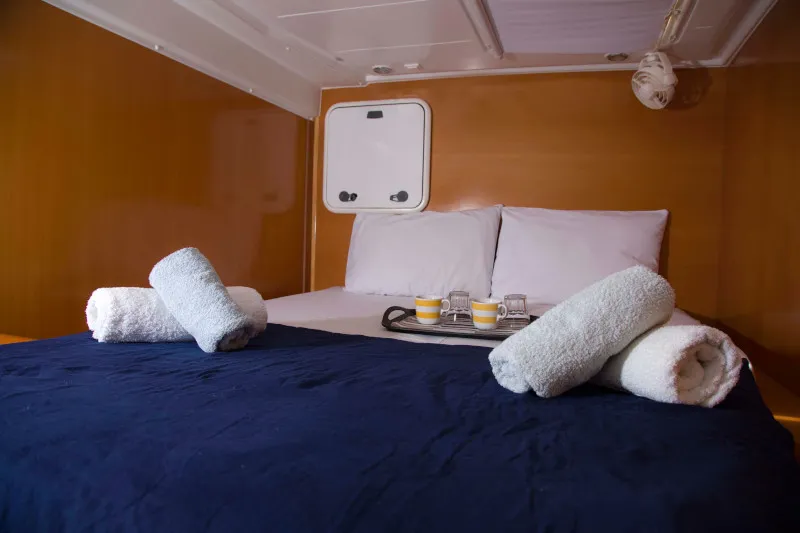 Dynamis, a Lagoon 420 catamaran at Sithonia Municipal Unit, Greece