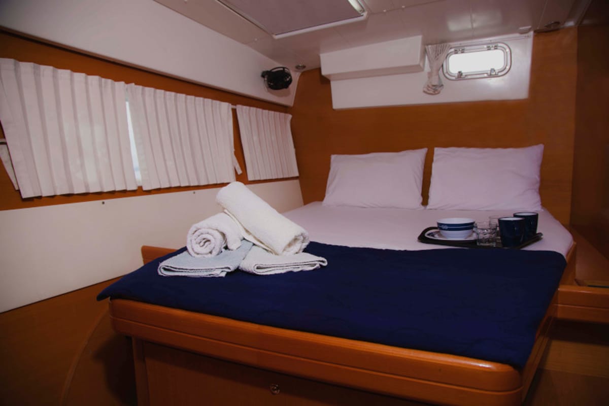 Dynamis, a Lagoon 420 catamaran at Sithonia Municipal Unit, Greece
