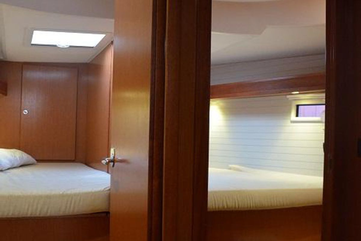 Cabin on Chiara F., a Bavaria Cruiser 45 sailboat at San Benedetto del Tronto, Italy