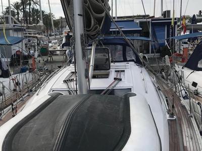 Deck of Alboran XXIV Cocomaluco, a Elan Impression 434 sailboat at es Jonquet, Spain