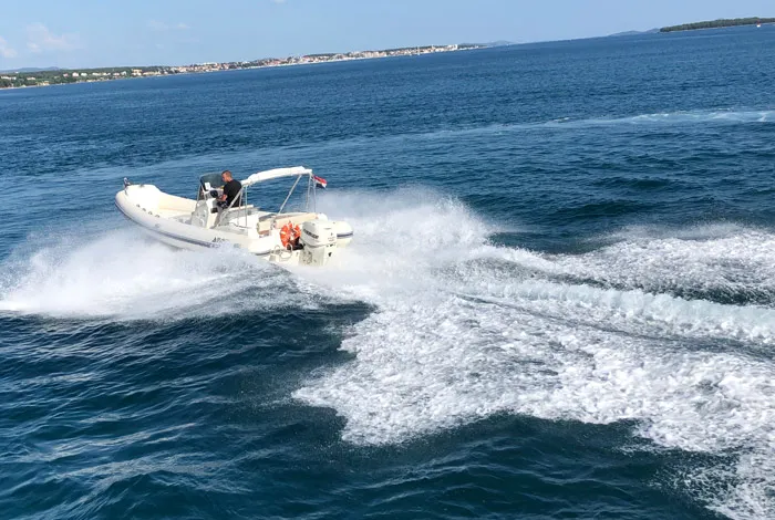 Black Fin, a Nuova Jolly Marine Black Fin rib at Grad Biograd na Moru, Croatia