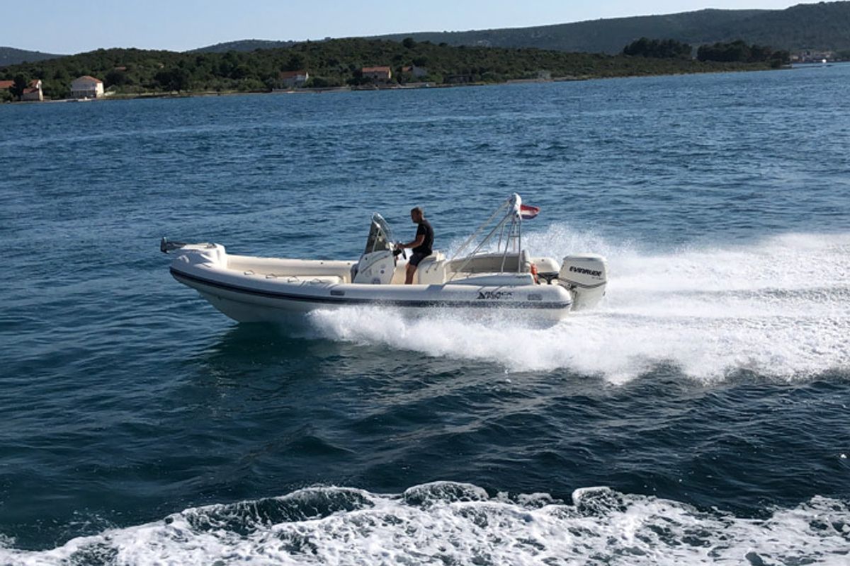 Black Fin, a Nuova Jolly Marine Black Fin rib at Grad Biograd na Moru, Croatia