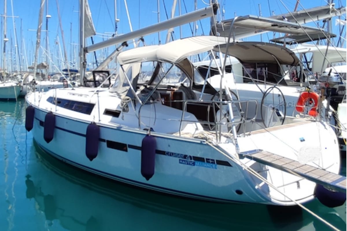 Sake, a Bavaria Cruiser 41 sailboat at Volos Municipality, Greece