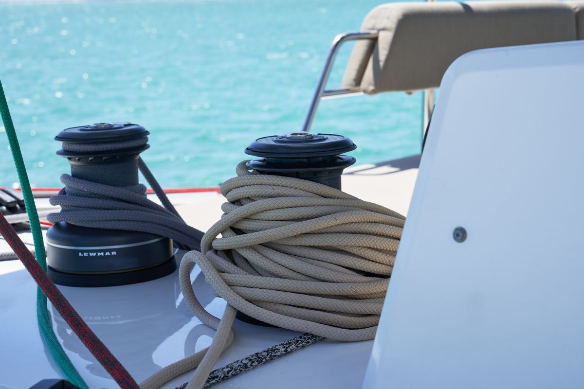 Sea Spirit III, a Nautitech 46 Fly catamaran at Grande Rivière Noire VCA, Mauritius