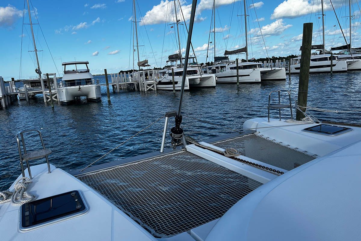 Lady Birgith , a Lagoon 40 catamaran at Central Abaco, Bahamas