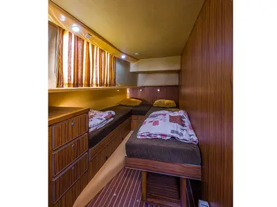 Cabin on 1400-10, a Pénichette 1400 motorboat at Loosdrecht, Netherlands