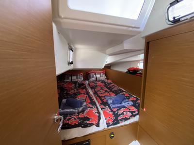 Cabin on Derya, a Jeanneau Sun Odyssey 490 sailboat at Fethiye, Turkey