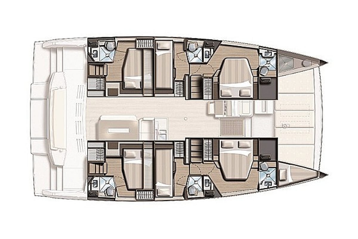 Stelina, a Bali 4.8 catamaran at Preveza, Greece